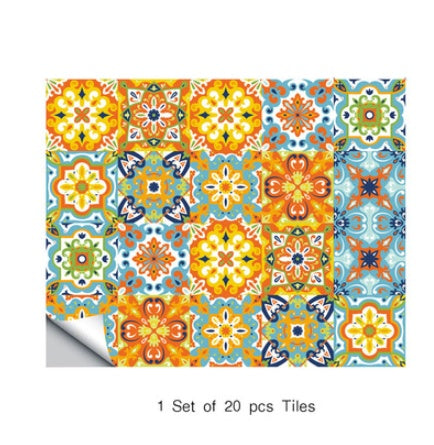 Retro Tile Sticker Light Luxury Kitchen Sticker