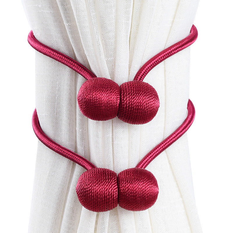 Curtain Straps A Pair Of Curtain Buckle Tie Rope Magnet Knot Tie Buckle Accessories