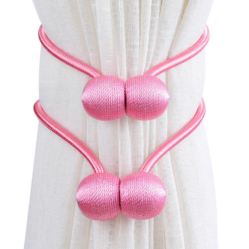 Curtain Straps A Pair Of Curtain Buckle Tie Rope Magnet Knot Tie Buckle Accessories