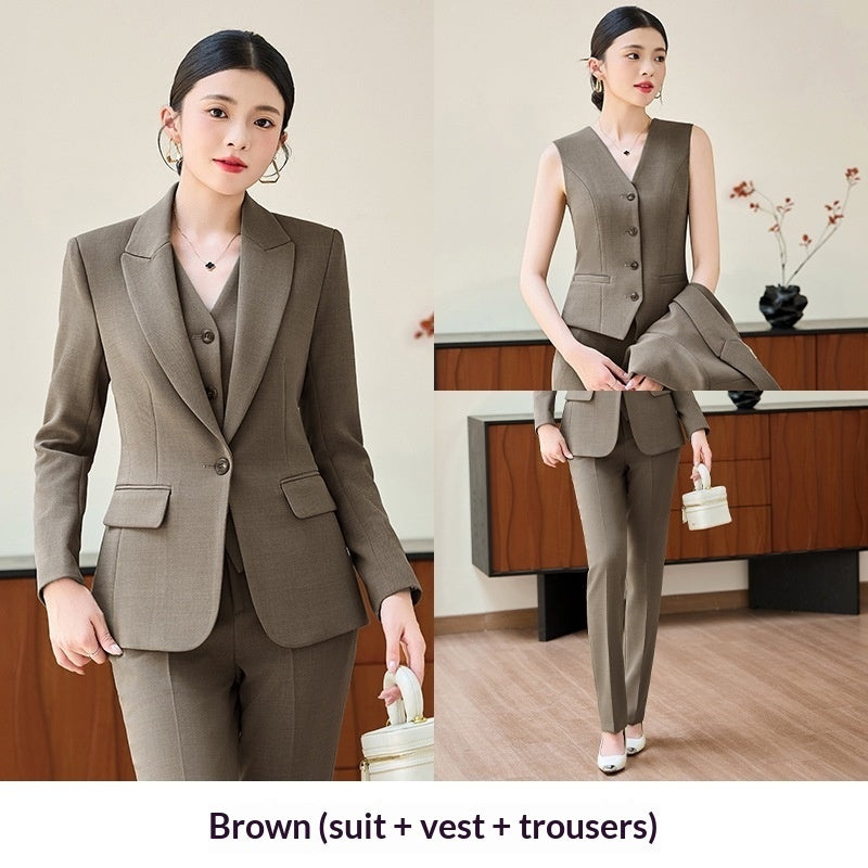 New Stylish Office Suit Waistcoat Three Piece Set