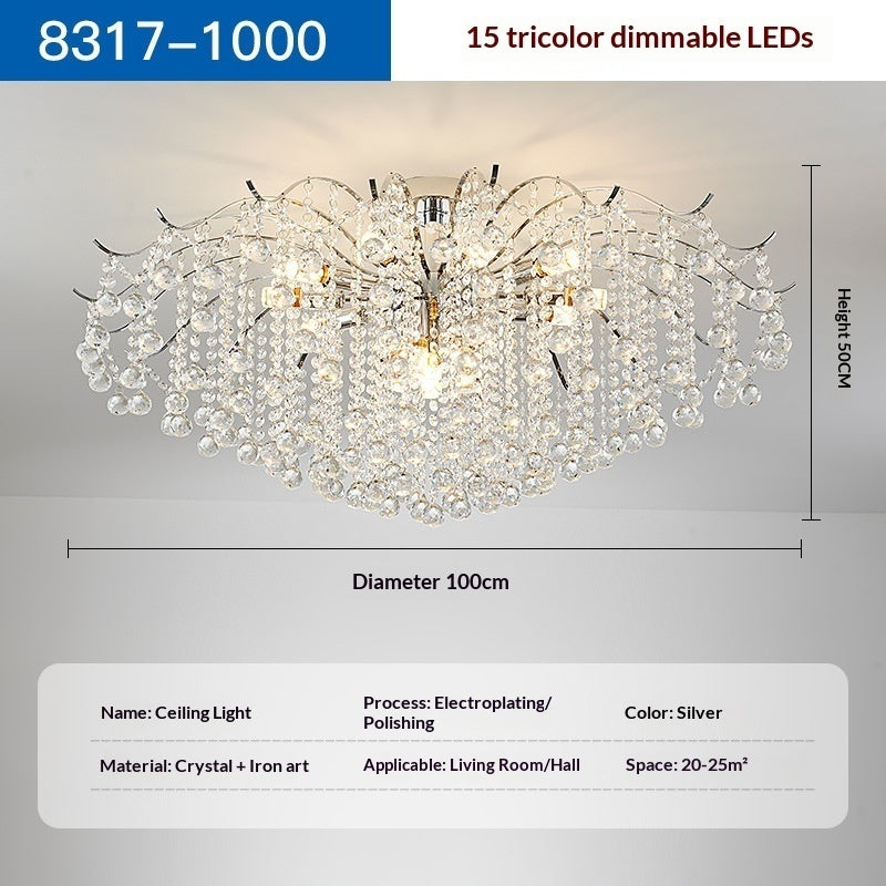 French-style Crystal Ceiling Light For The Living Room