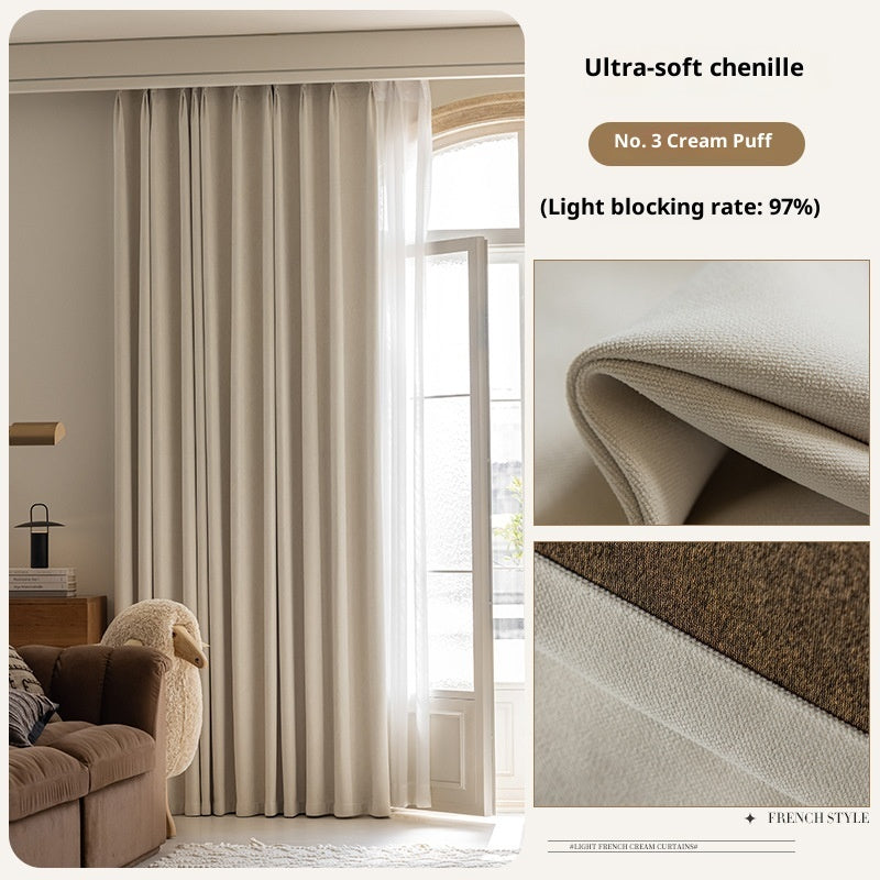 Milky-tea-colored Fully Blackout Nylon Curtains For A High-end Look In The Bedroom