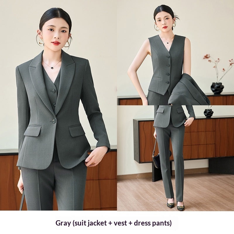 New Stylish Office Suit Waistcoat Three Piece Set