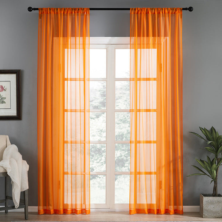 Modern And Simple Pure Cotton & Linen Window Curtain
