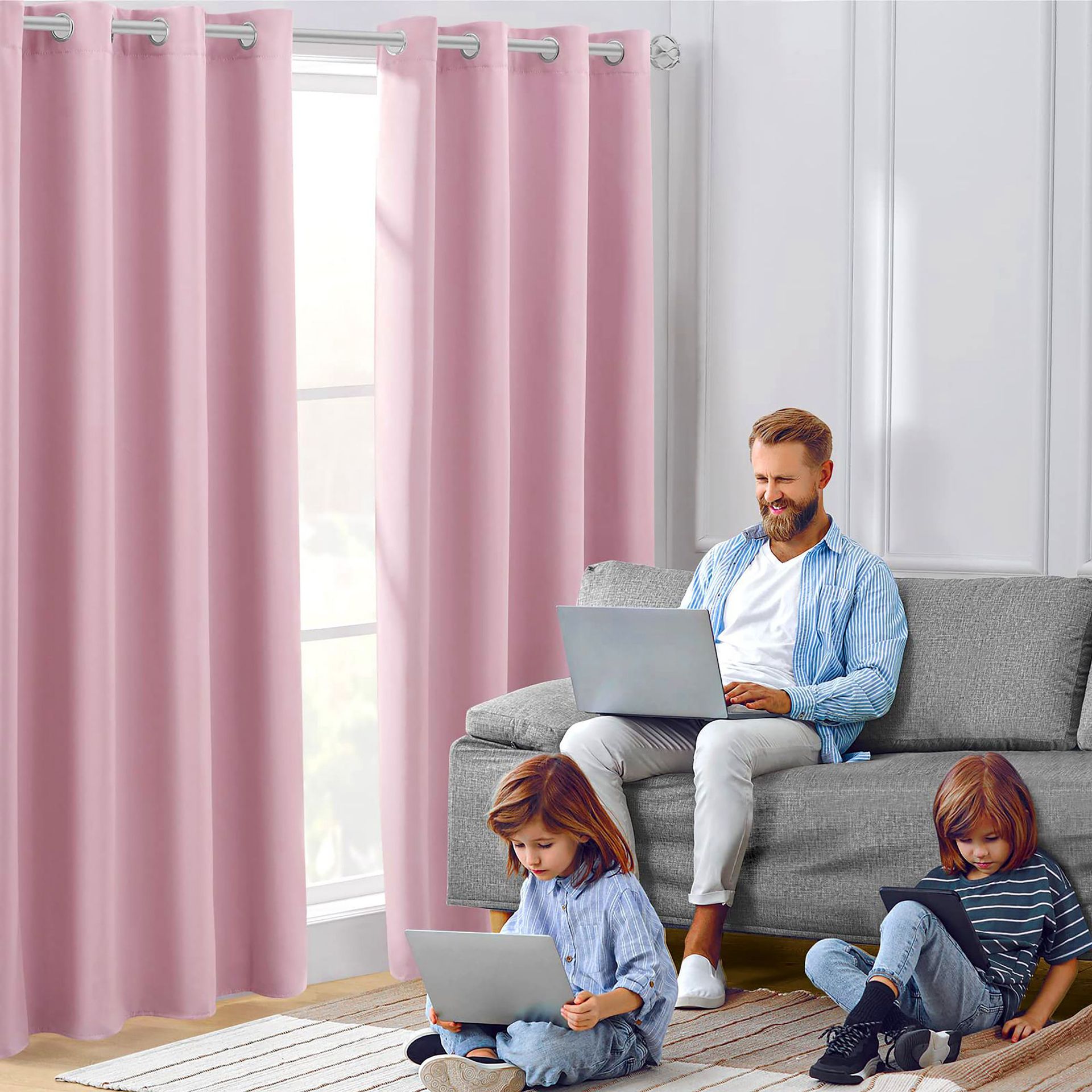 Amazon Cross-border Curtain Thickened Non-glossy Fabric Curtain Sun-blocking Heat-insulating Shade Wholesale Modern Minimalist