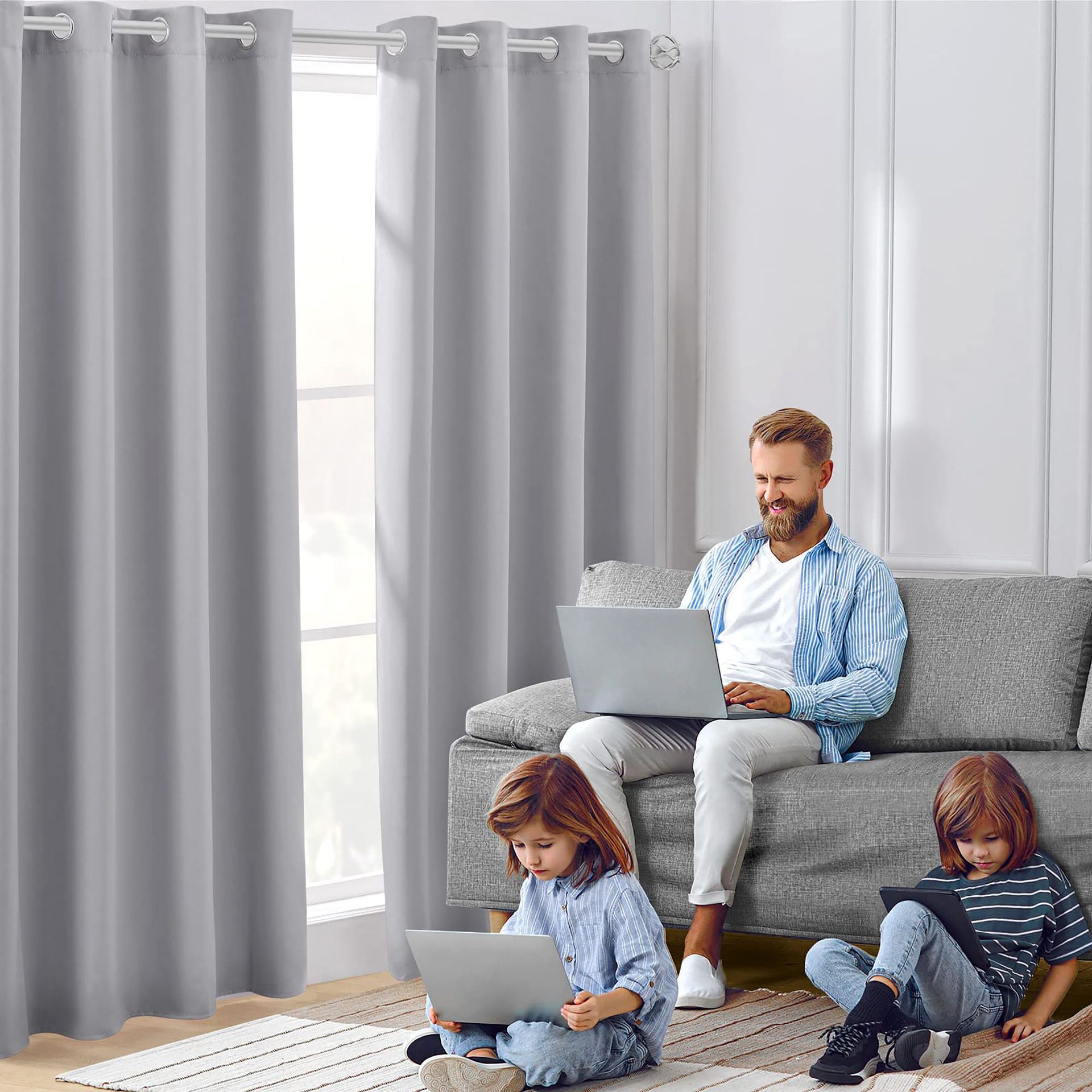 Amazon Cross-border Curtain Thickened Non-glossy Fabric Curtain Sun-blocking Heat-insulating Shade Wholesale Modern Minimalist