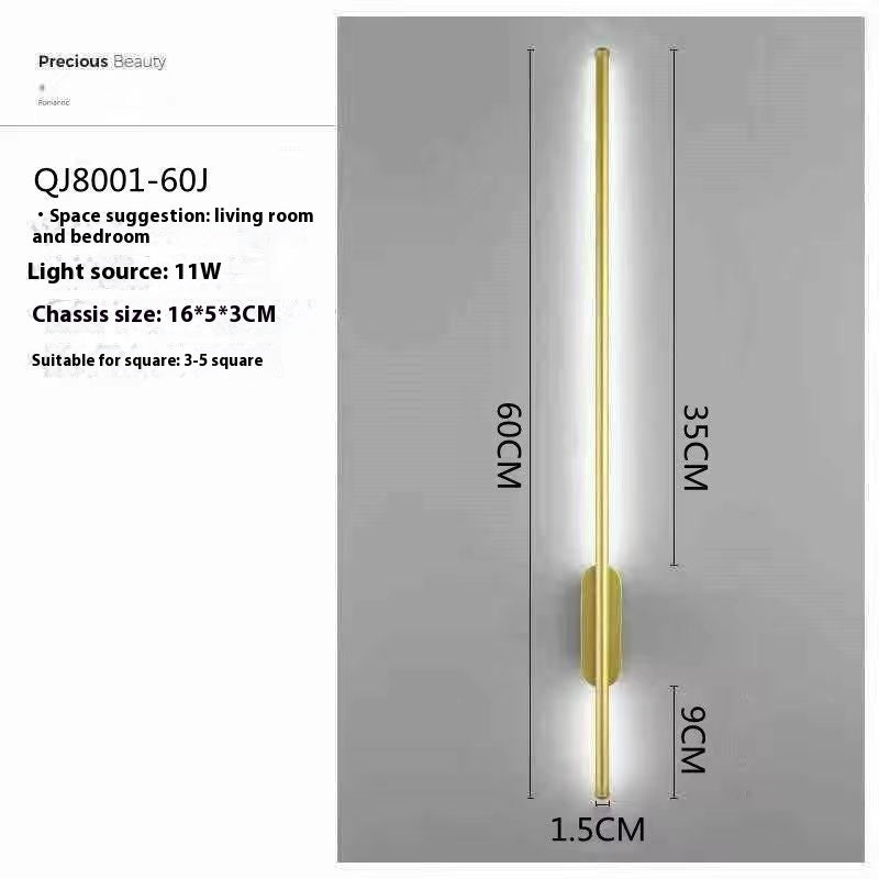 Modern Minimalist Strip Wall Lamp Bedroom Background Decoration