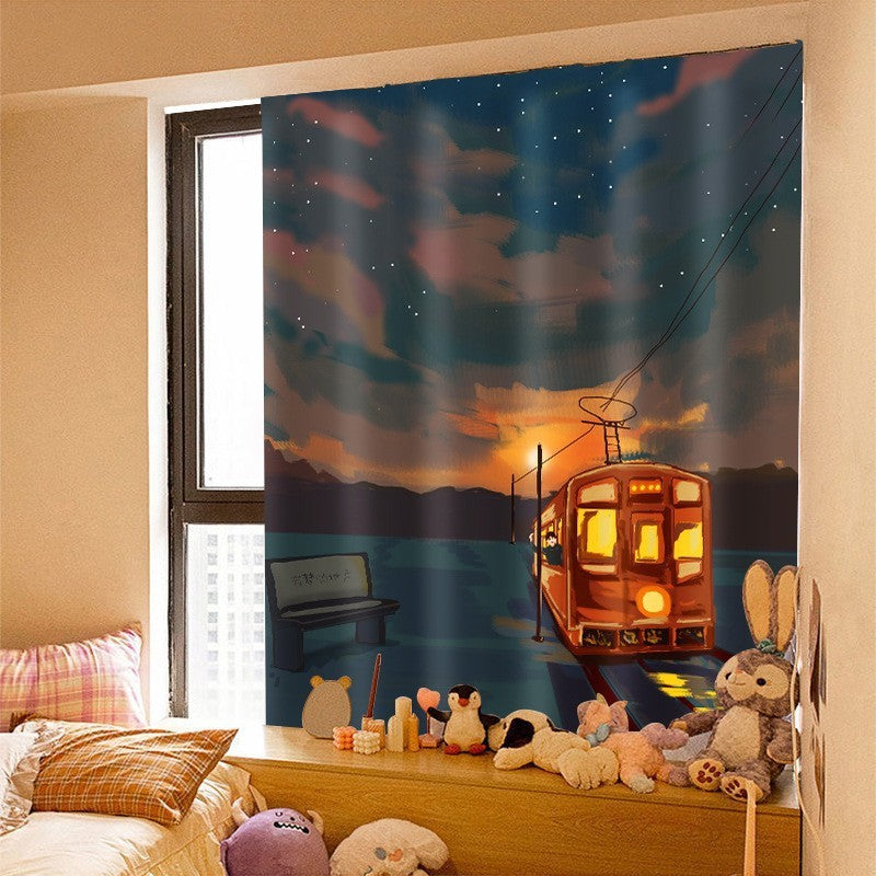 Printed Velcro Cabinet Curtain Cartoon Children's Room