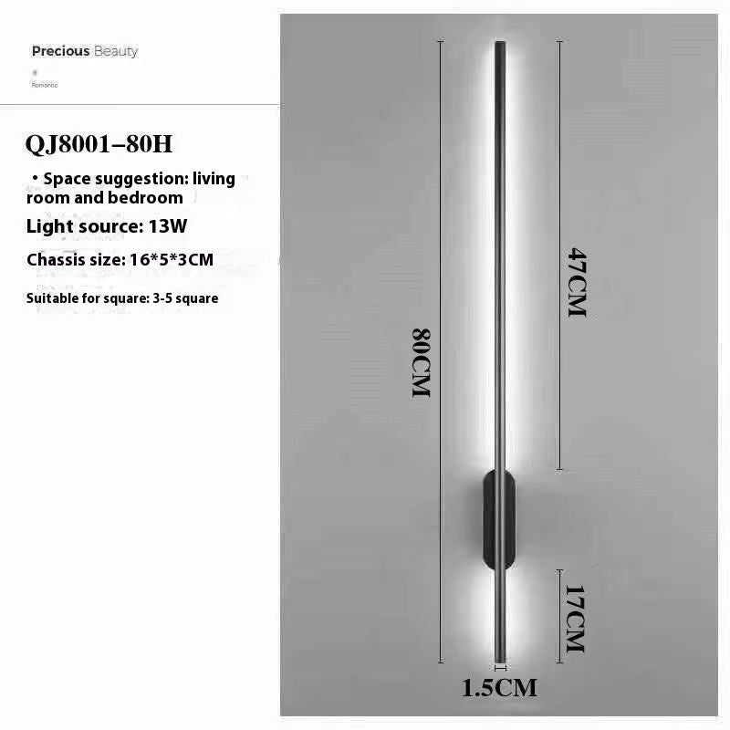 Modern Minimalist Strip Wall Lamp Bedroom Background Decoration