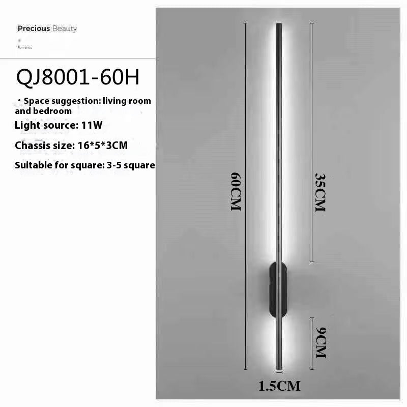 Modern Minimalist Strip Wall Lamp Bedroom Background Decoration