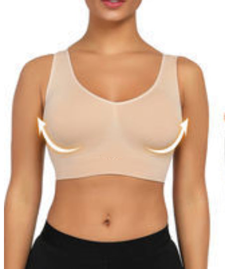 Large Size Glossy Surface Without A Scratch Push Up Breast Holding Anti-sagging Bra With Steel Ring