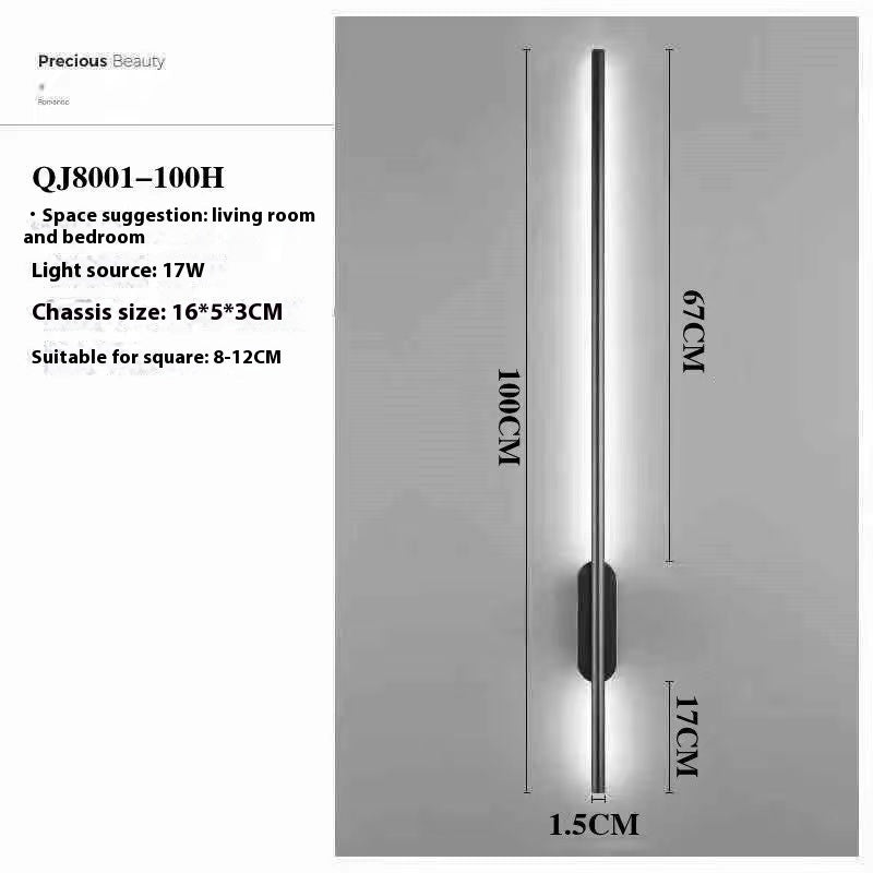 Modern Minimalist Strip Wall Lamp Bedroom Background Decoration