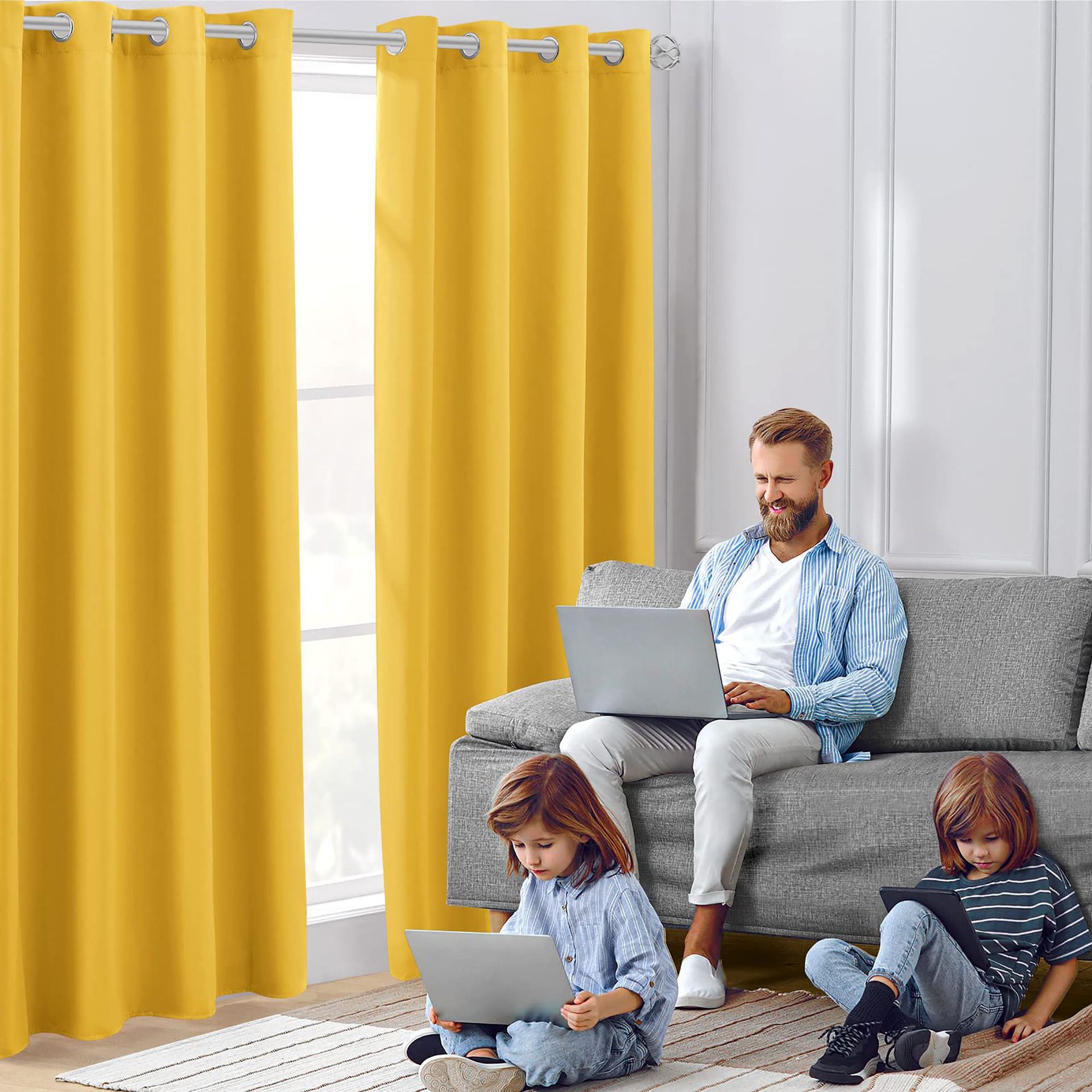 Amazon Cross-border Curtain Thickened Non-glossy Fabric Curtain Sun-blocking Heat-insulating Shade Wholesale Modern Minimalist