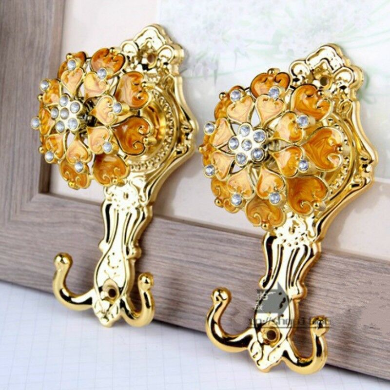 Curtain Hook Wall Hook Rose Flower Plating Accessories Curtain Wall Hook Tie Rope