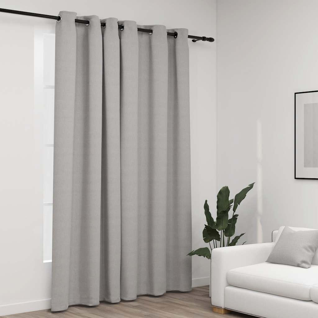 blackout curtain with eyelets, linen look;   blackout curtain with